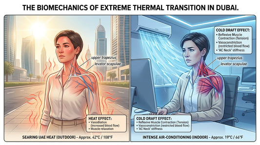 Why Your Shoulders Hurt After Long Hours in the UAE Heat + AC