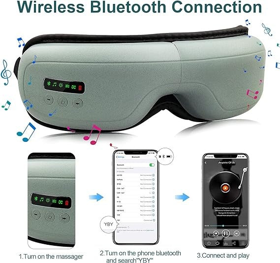 Electric Smart Eye Massager – Heat, Air Compression & Bluetooth Music Therapy
