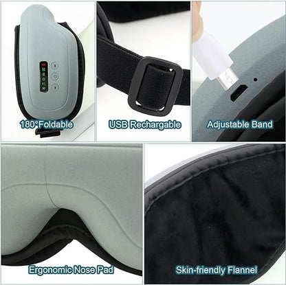 Electric Smart Eye Massager – Heat, Air Compression & Bluetooth Music Therapy