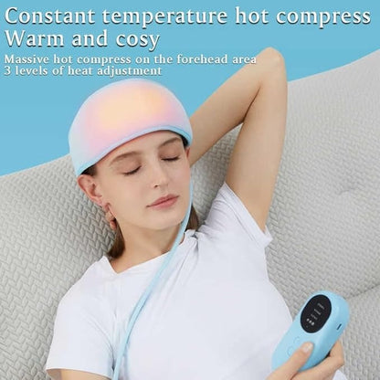 Heated Airbag Head Massage Cap – Warm Compression & Stress Relief Therapy